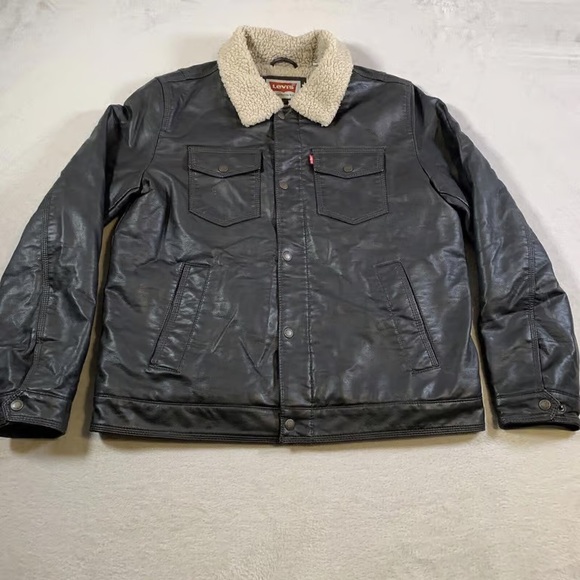 Levi's Black Sherpa Lined Jacket for Men